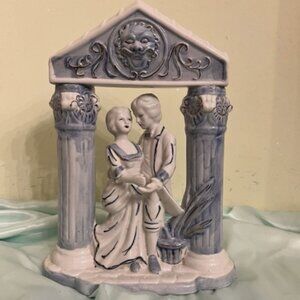 CWI Vintage Porcelain Victorian Couple. 10.5" High. Could use as Cake Topper B1